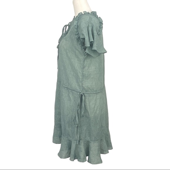 the JETSET DIARIES,  SUMMER MINI LIGHT GREEN, RUFFLE DRESS, NEW WITH TAGS - Picture 7 of 10